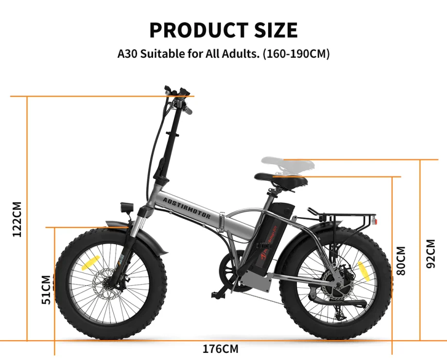 750W Folding Electric Bike A30 - Image 6